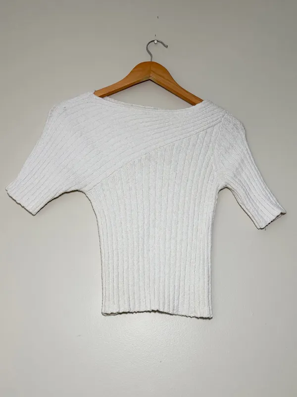 Anthropologie Maeve Ribbed Knit T-Shirt - Image 2