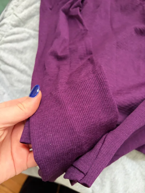 Dark Purple Lululemon Swiftly tech Long Sleeve - Image 2