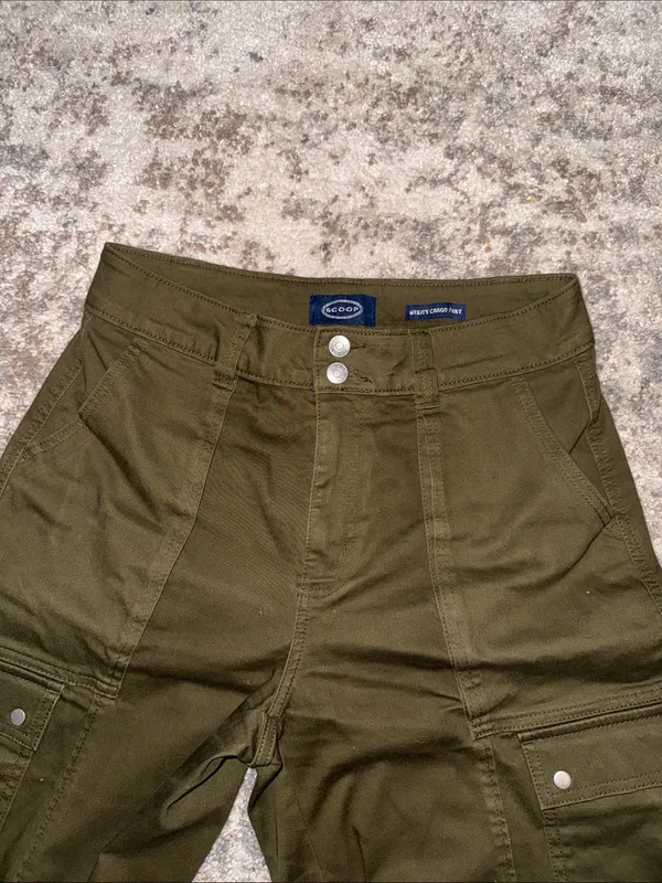 Dickies Olive Green Wide-Leg Cargo Trousers - Image 9