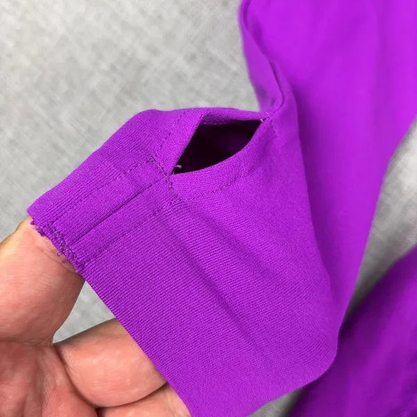 Fabletics‎ Delta Shirt Womens Medium Purple Long Sleeve V-Neck Moisture Wicking - Image 9