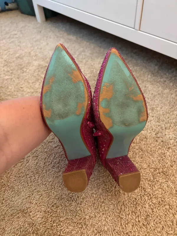Betsey Johnson Sparkly Boots pink - Image 4