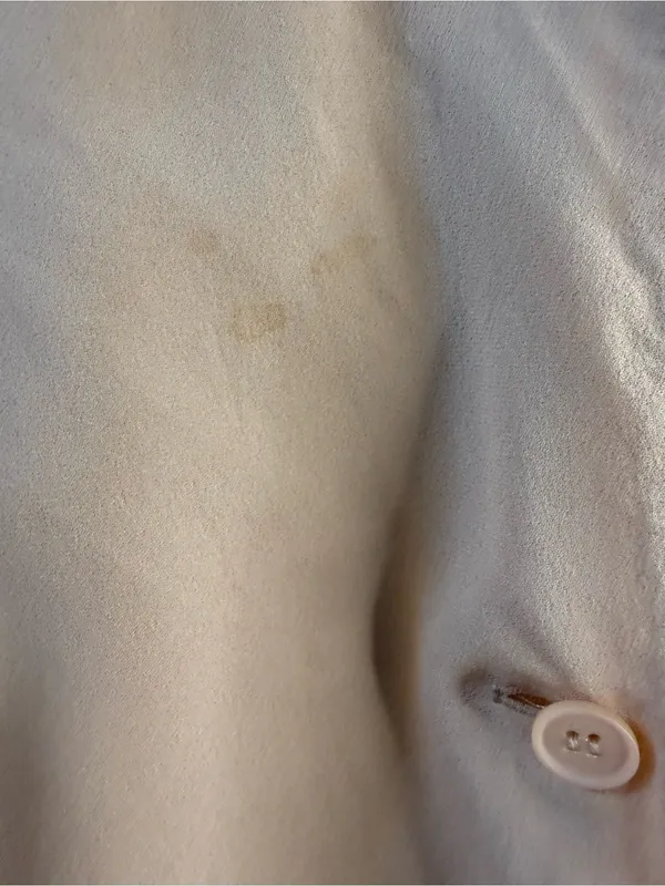 Ann Taylor Soft Cream Silk Button-Front Blouse - Image 6