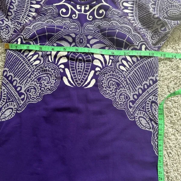 ATHLETA Purple Long-Sleeve Patterned Women's Top - Image 5