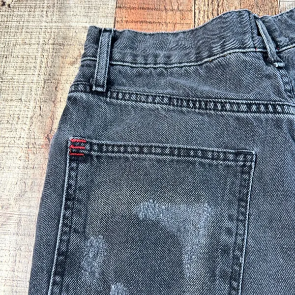 BDG Urban Outfitters Black Denim Skater Baggy High Rise Cutoff Shorts Size 28 - Image 6