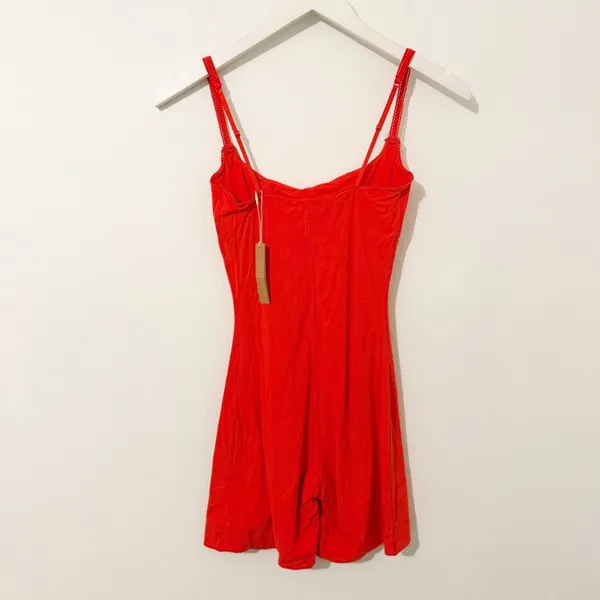 Skims Fits Everybody Valentines Onesie Ruby Red Romper Size Small S - Image 7