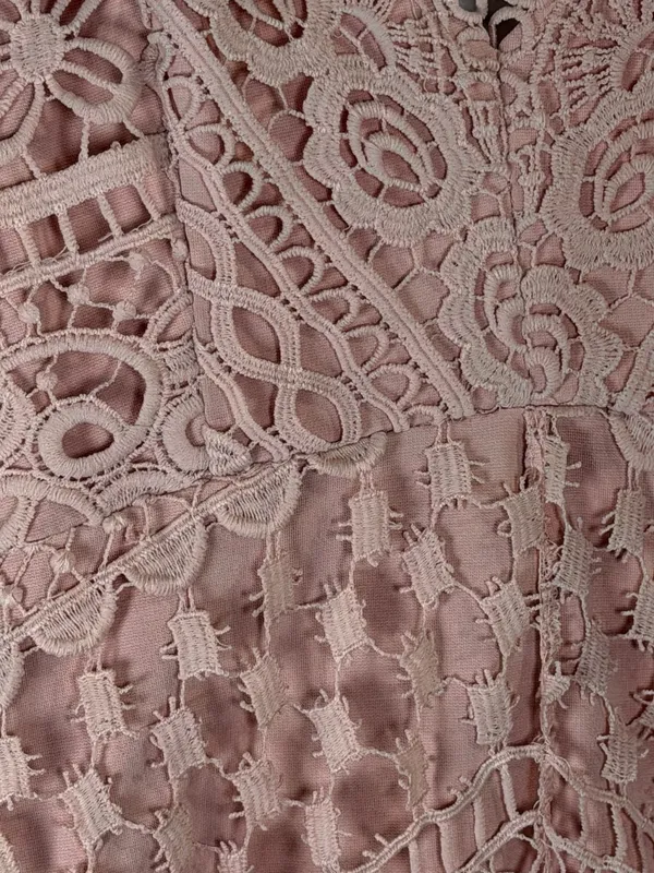 ASTR the Label Caroline Lace Mini Dress in Blush Pink Size Medium - Image 2