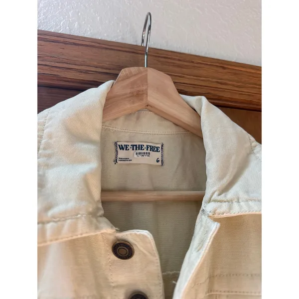 FREE PEOPLE Maxie Washed Coveralls in Ivory Size 6 - Image 7