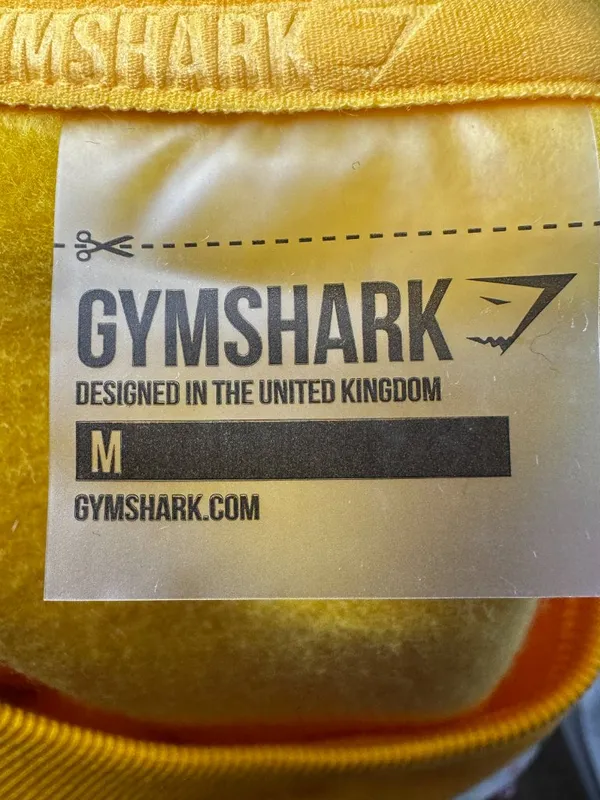 NWOT Gymshark Legacy Fitness Cropped Yellow Crewneck Sweatshirt Size Medium - Image 6