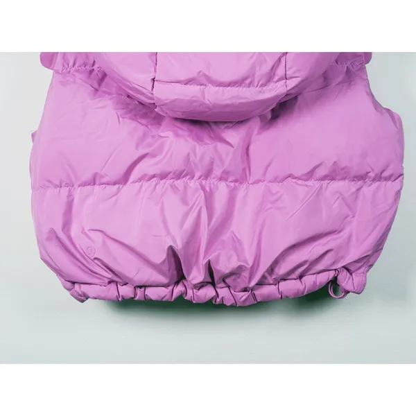 Lululemon Wunder Puff Super Cropped Vest Hooded Size 0 Dahlia Mauve Pink Outdoor - Image 13