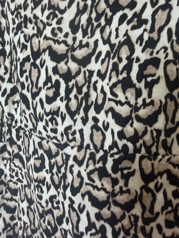Diane Von Furstenberg DVF Jolene Leopard Bark Small Silk Jersey Dress Size Small - Image 5