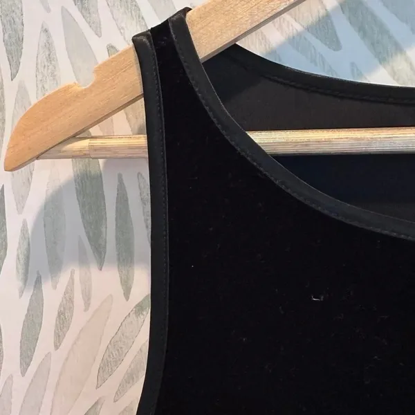 Vintage My Michelle Black‎ Velvet Sleeveless Maxi Dress Sz Small Whimsygoth - Image 5
