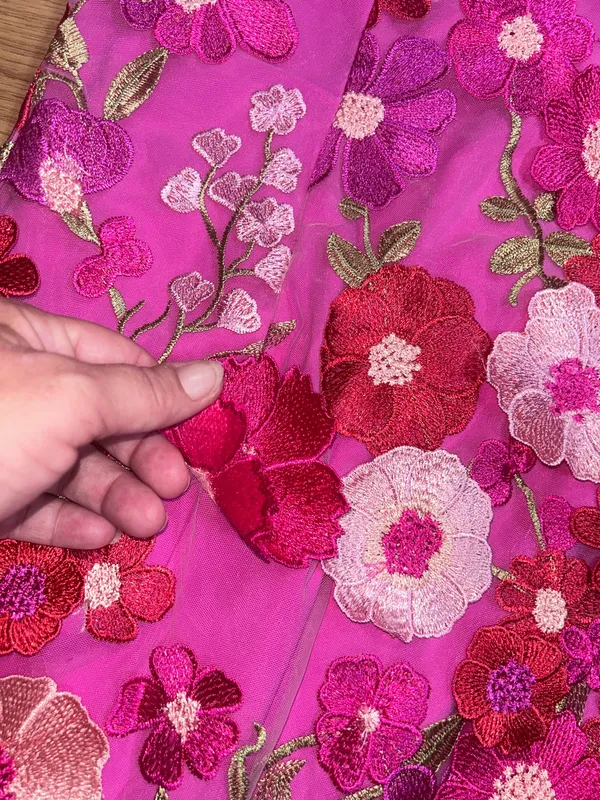A’ltar’d State Strapless Floral Embroidered Mini Dress Pink Size L - Image 2