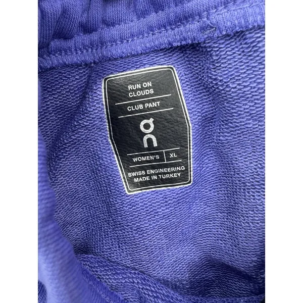 On Women's Club Pants Sweat Pants Joggers Iris Purple Size XL NWT $99 MSRP - Image 7