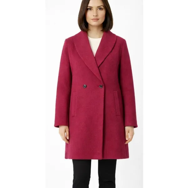 Avec les Filles pink oversized shawl neck peacoat size M - Image 9