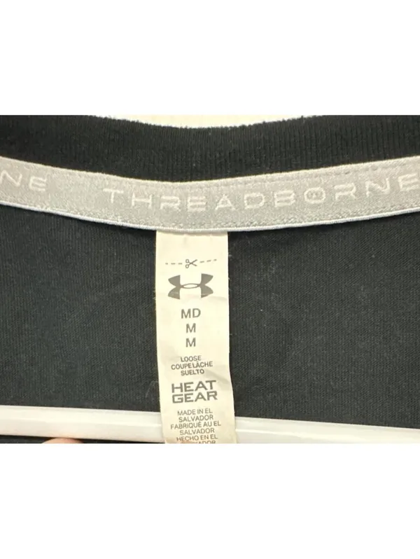 Under Armour Women's Black HeatGear V-Neck Athletic Shirt Medium - Image 3