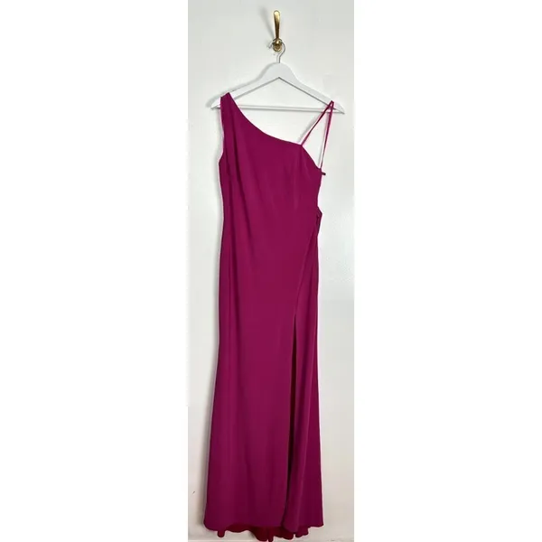 MAC DUGGAL One-Shoulder Jersey Body-Con Gown in Candy Pink Size US 4 - Image 5