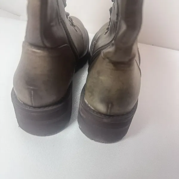Mia Boots Womens 8 Tan Beige Distressed Sweater Cuff Tall Combat Aviator… - Image 7