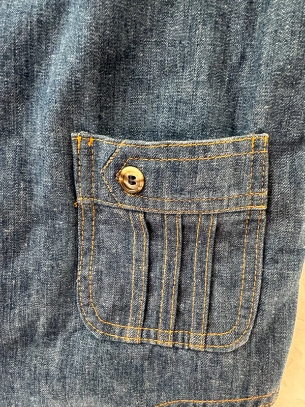 Lee Vintage Western 70’s 80’s Cottagecore Women's Dark Blue Denim Vest - Image 4