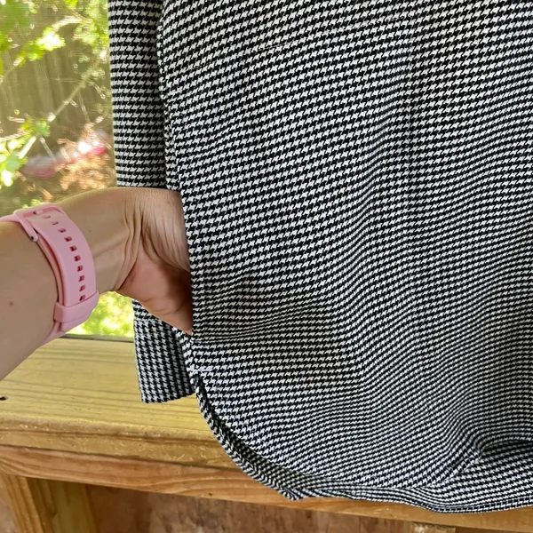 Abercrombie & Fitch Women's Oversized Black & White Houndstooth Shacket Size S - Image 3
