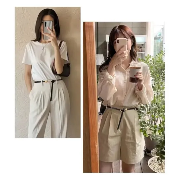Black Trendy Knotted Skinny Thin Belt For Women Classic Solid Color Faux Leather - Image 2