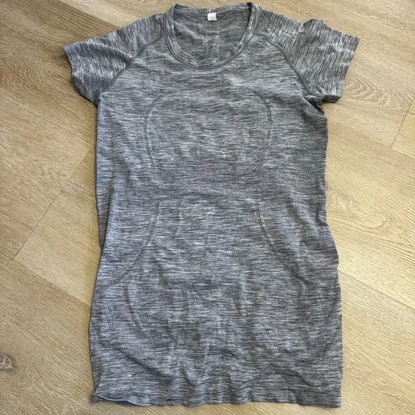 Lululemon Heather Gray Short Sleeve Athletic Shirt - Image 2