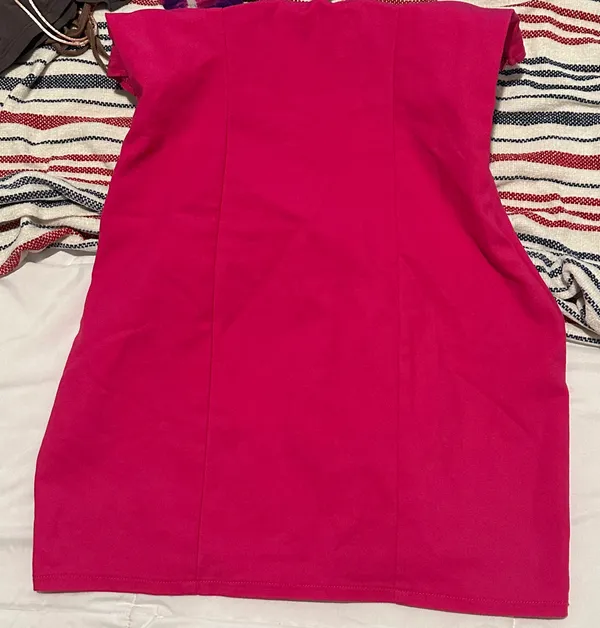 About Us Hot Pink Mini Dress - Image 3