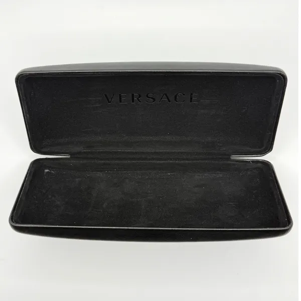 Versace Sunglasses Case Black Gold Logo Hard Clamshell Eyewear Protector  READ - Image 2