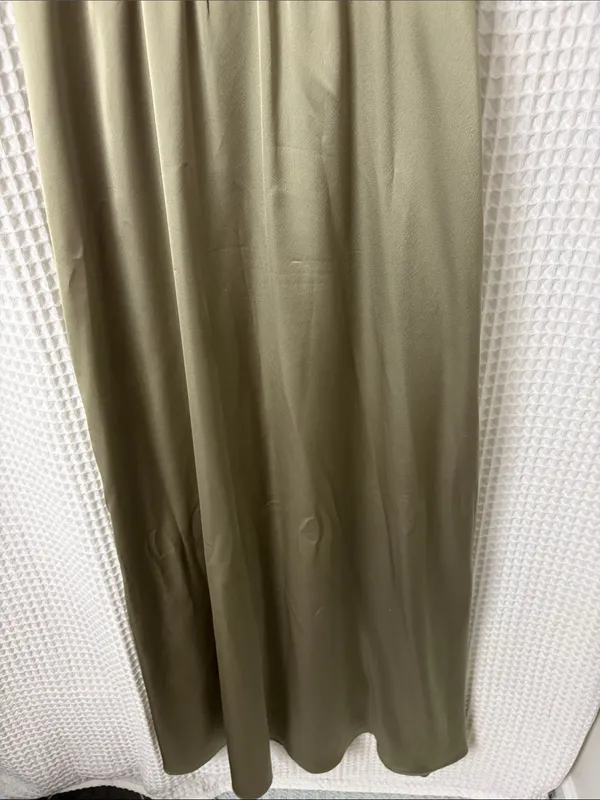 Show Me Your Mumu Nina Maxi Dress in Moss Green Luxe Satin Medium Corset - Image 7