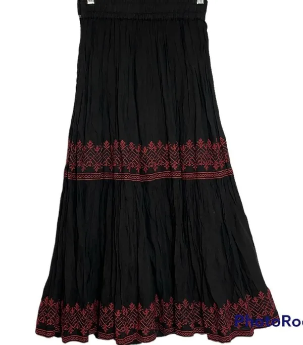 Anthropologie Pinnacle By Shruti Sancheti Tiered Embroidered Midi Skirt - Image 4