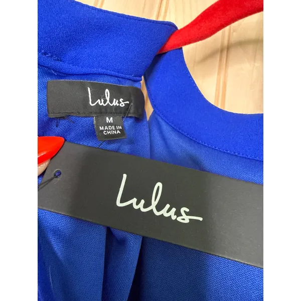 NWT Lulus All About Dancing Royal Blue Halter Ruffled Mini Dress Party Size M - Image 7