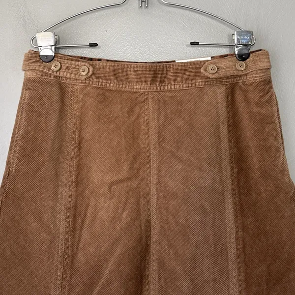Charter Club Corduroy Skirt Size 12 Brown Academia Country Schoolgirl Y2K Casual - Image 2