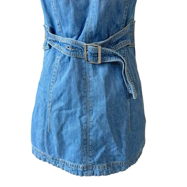 Free People We The Free Out Of Office Vest Dress in Busy Blue - Image 11