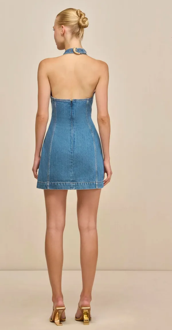 Cult Gaia Dress Mini Denim - Image 2
