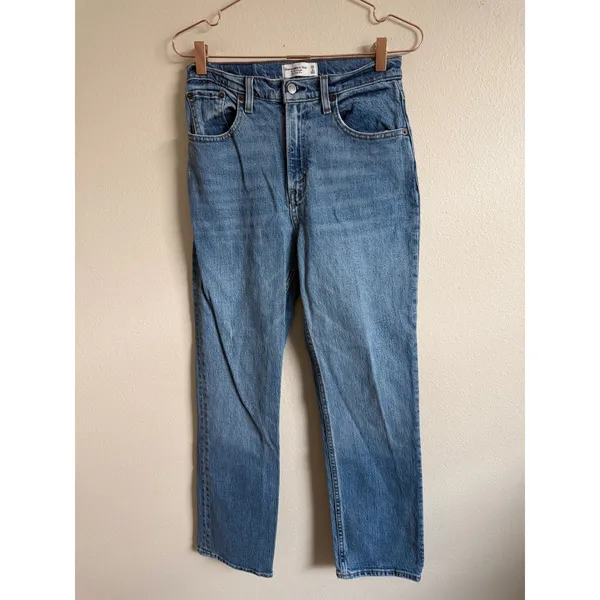Abercrombie & Fitch Womens Jeans 26 2 Blue Denim 90s Straight Ultra High Rise - Image 6