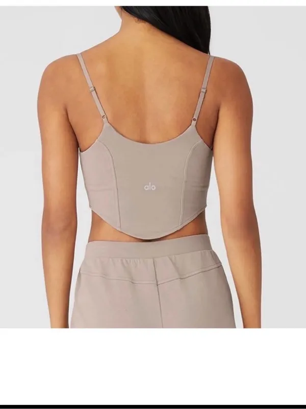 Alo Taupe Softsculpt Bra Tank Top Medium NWOT - Image 4