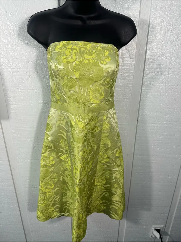 Ann Taylor Green Strapless Dress Size 4 EUC - Image 5