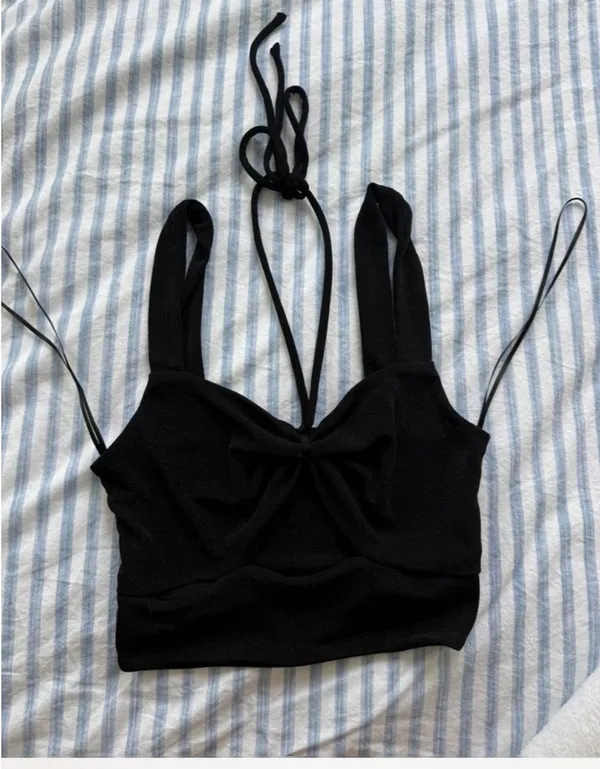 Elodie Crop Top Black - Image 3