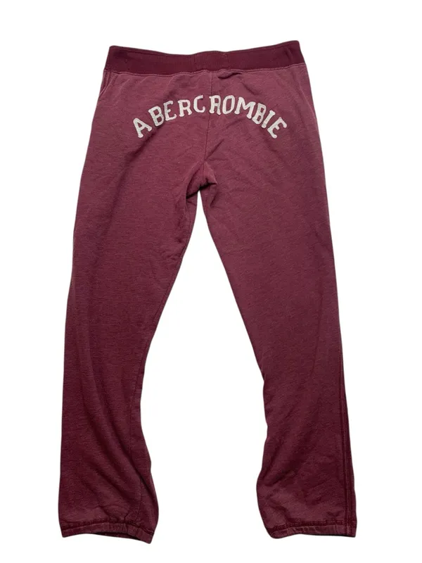 Abercrombie & Fitch y2k logo Maroon Lounge Drawstring Sweatpants - Image 2