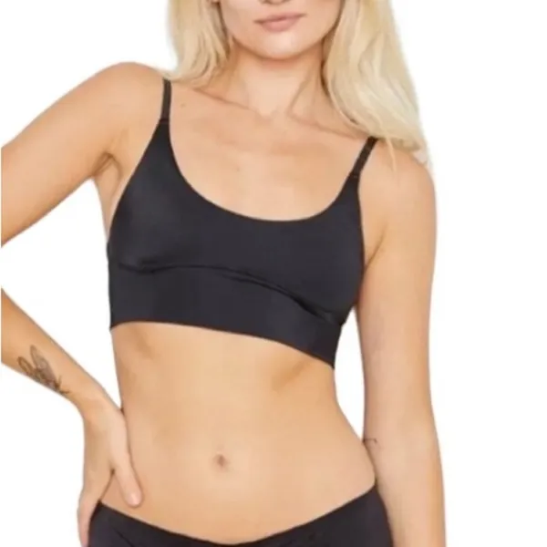 FREE PEOPLE x HAH Bralette Women Sz L Black Sporty Casual Athletic Versatile NWT - Image 2
