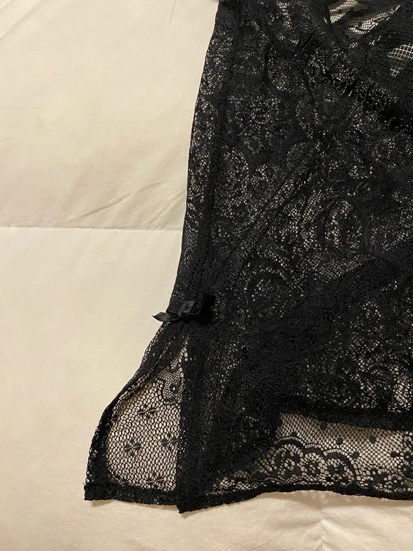 Victoria’s Secret black lace slip dress - Image 3
