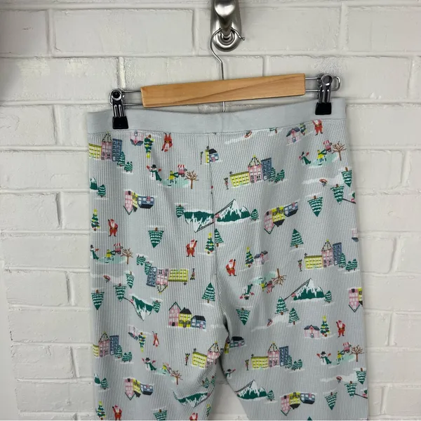 Old Navy Waffle Knit Holiday Winter Print Lounge Pants Size L - Image 10