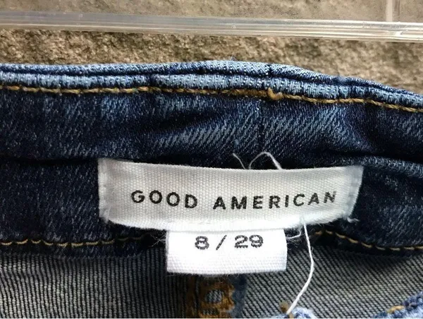 Good American Good Legs Chewed Hem Skinny Jeans 29 size 8 - Image 10