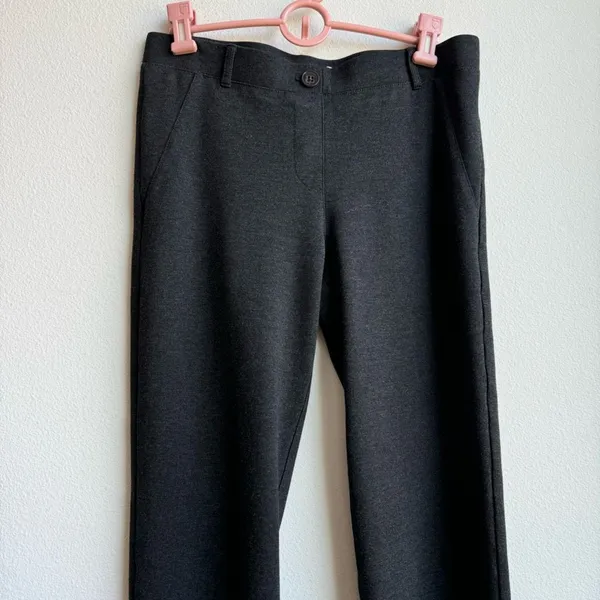 BETABRAND Straight Leg Charcoal Gray Classic Dress Pant Yoga Pants Size Medium - Image 3