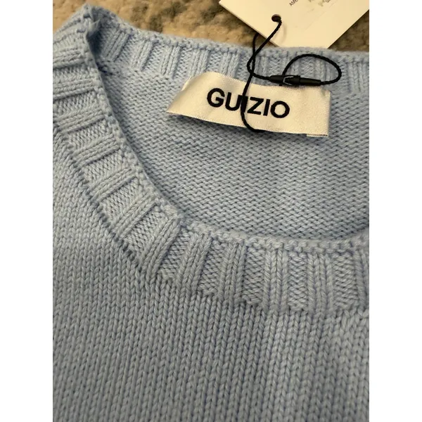 Guizio Americana Love Sweater Blue Oversized Sz Small NWT $188 - Image 15