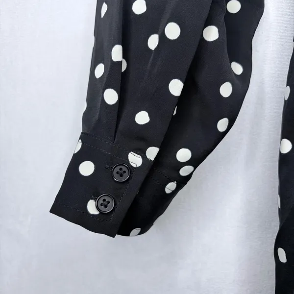 Abercrombie & Fitch Black Polka Dot Mini Dress - Image 6