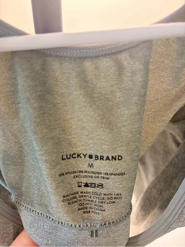 Lucky Brand Heather Gray Sports Bralette - Image 5