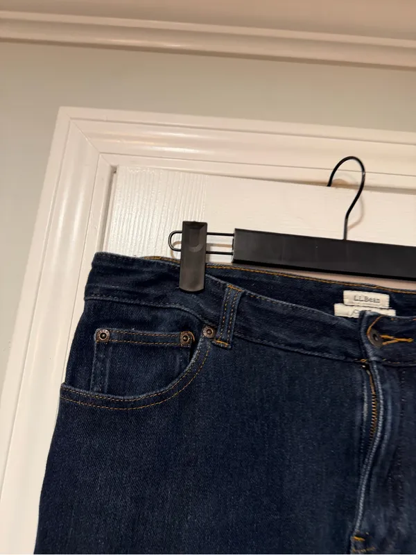 L.L.Bean Size 8 Regular Classic Fit Bootcut Stretch Dark Wash Denim Jeans - Image 5