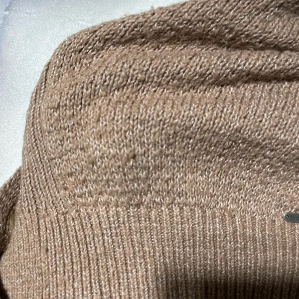 Abercrombie & Fitch Button Front V-Neck Cardigan Sweater Light Brown Size Small - Image 9