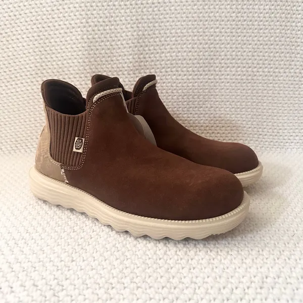 Hey Dude NWT No Box Brown Snake Branson Slip On Moccasin Boots 9 Women - Image 2