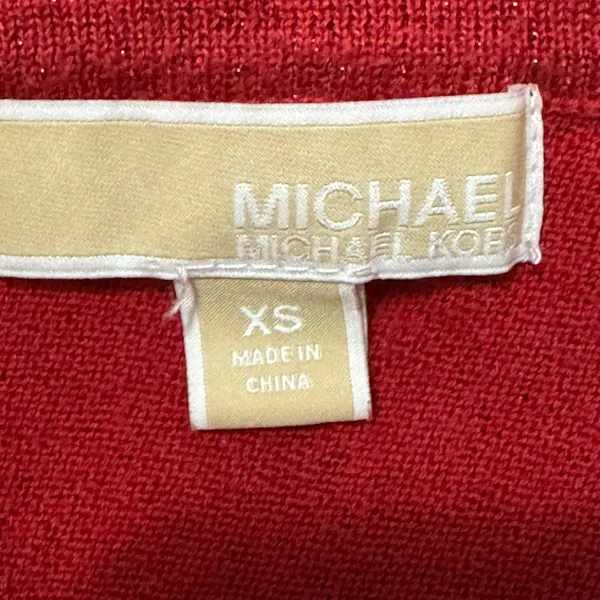 Michael Kors Womens Red Sparkle One Shoulder Tunic Top Size XS - Image 3